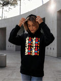 Women's Hoodie Colorful Abstract Shapes Minimalist Geometric Grid Centerpiece Hoodie