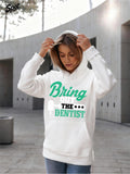 Women's Hoodie Bring Out The Dentist Tooth Illustration With Modern Text Print Hoodie