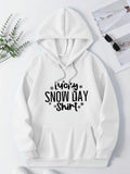 Women's Hoodie Lucky Snow Day Shirt Surrounded By Falling Snowflakes Hoodie