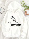 Women's Hoodie Taurus Stargazing Constellation Among Shining Dots With Two Stars Hoodie