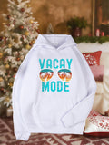 Women's Hoodie Vacay Mode Sunset Palms Reflected In Summer Beach Sunglasses