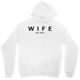 Men's Hoodie WIFE EST 2019 Bold Minimalist Design Hoodie