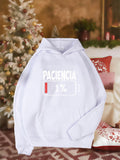 Women's Hoodie White Hoodie With Low Battery Bar And One Percent Graphic