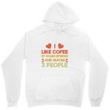 Men's Hoodie I Like Coffee With Bold Letters And Playful Hand Drawn Hearts Hoodie