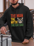 Men's Hoodie The Man The Myth The Cat Dad With Cool Sunglasses Cat Face