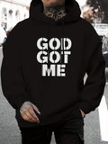 Men's Hoodie God Got Me Bold Urban Typography Street Hoodie