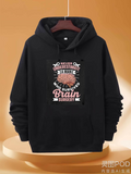 Men's Hoodie Never Underestimate A Man Who Survived Brain Surgery With Anatomical Brain Illustration