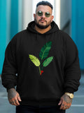 Men's Hoodie Tropical Jungle Leaves With Delicate Details And Vivid Green Colors Leaf