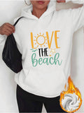 Women's Hoodie Love The Beach Sunshine And Waves Summer Beach Hoodie