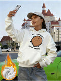 Women's Hoodie No Thoughts Only Potato Cartoon Drawing Surrounded By Playful Minimal Art Potato