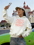 Women's Hoodie Pretty Girls Lift Heavy Surrounded By Playful Pink Hearts Hoodie