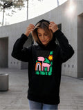 Women's Hoodie Colorful Retro Nature With Pink Lamb Under Shining Sun