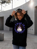 Women's Hoodie This Is How I Roll Retro Sunburst And Sushi On Black Hoodie
