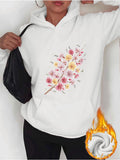 Women's Hoodie Delicate Blossoms With Vibrant Petals And Gentle Spring Branch