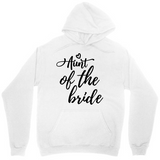 Men's Hoodie Aunt Of The Bride Whimsical Script With Love Heart Motif On Hoodie