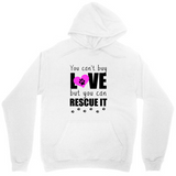 Men's Hoodie You Cant Buy Love But You Can Rescue It Graphic Paw Print Hoodie