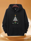 Men's Hoodie Christmas Tree Made Of Golf Balls With Clubs And Gift Box