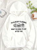 Women's Hoodie Already Planning Next Meal With Cheese Burger And Fries Hoodie