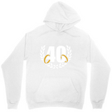 Men's Hoodie Golden Laurel Accents With Bold Number Forty Centerpiece Hoodie