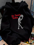 Women's Hoodie No Tennis Today Sad Walking Cartoon With Downcast Head Stickman