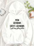 Women's Hoodie I Just Keep Getting Better Modern Minimalist Script On White Hoodie