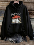 Women's Hoodie Explore More Among Pine Trees River And Red Rocky Mountains Outdoors