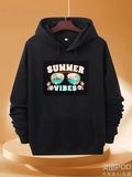 Men's Hoodie Summer Vibes With Tropical Sunset And Flowers Surrounding Beaches And Palms
