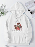 Men's Hoodie Its Past My Bedtime Cozy Living Room With Cat Reading In Armchair