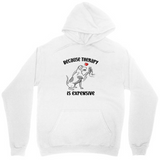 Men's Hoodie Because Therapy Is Expensive Playful Cat With Red Flower Graphic Cat