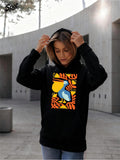 Women's Hoodie Vivid Tropical Leaves With A Bright Blue Yellow Ivory Toucan