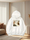 Women's Hoodie Soft Morning Light On Playful Cats Engaging In Gentle Interaction Cat