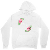 Men's Hoodie Delicate Pink Blossoms Among Lush Greenery White Hoodie