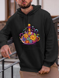 Men's Hoodie Colorful Magic Potion Bottle Overflowing With Vibrant Flowers And Swirling Patterns Bottle