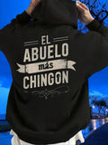 Men's Hoodie Rustic Bold Lettering Banner With Vintage Classic Decorative Hoodie