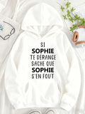 Women's Hoodie French text with humorous expressions of personality