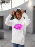 Women's Hoodie Vivid Fuchsia Bloom Among Petals Glowing In Soft Sunlight Flower