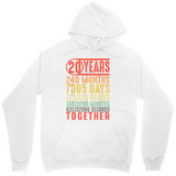 Men's Hoodie Twenty Years Journey Counting Days Minutes Together Hoodie