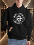 Men's Hoodie Proud Supporter Snowflake Icon Surrounded By Winter Holiday Cheer Snow Days