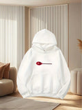 Women's Hoodie Minimalistic Red Candy Lollipop Under Soft White Lighting Lollipop