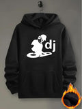 Men's Hoodie Modern Nightlife Vibe With Headphones And Turntable Dj