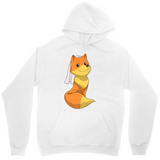 Men's Hoodie Whimsical Orange Fox Sitting Under Soft Gentle Light Fox