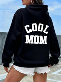 Women's Hoodie Cool Mom Bold White Letters On Soft Cozy Hoodie