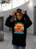 Women's Hoodie Lets Wander Where The Wifi Is Weak Among Sunset Pines And Forest Trees