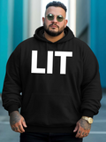 Men's Hoodie LIT Urban Street Style Statement Hoodie Bold Lettering