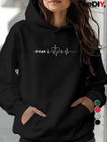 Women's Hoodie Elena With A Heartbeat Line Design Hoodie