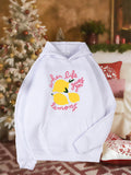 Women's Hoodie When Life Gives You Lemons Surrounded By Whimsical Pink Lettering Lemon