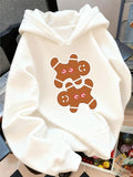Women's Hoodie Sweet Treats With Playful Swirls Topping Gingerbread Cookie