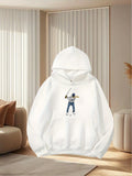 Women's Hoodie Standing Man With Blue Jeans And Outstretched Arms Hoodie