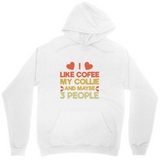 Men's Hoodie I Love Coffee And My Collie With People And Bold Letters