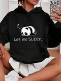 Women's Hoodie Let Me Sleep With Dreaming Panda Under Floating Sleepy Symbols Panda